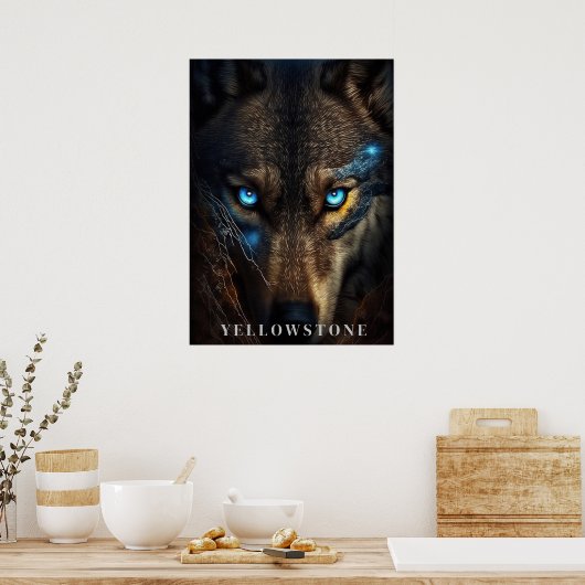 Yellowstone Wolf Poster Kunst (Keuken)