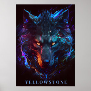 Yellowstone Wolf Poster Kunst