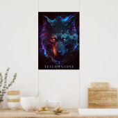 Yellowstone Wolf Poster Kunst (Keuken)
