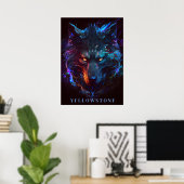 Yellowstone Wolf Poster Kunst (Thuiskantoor)