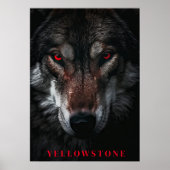 Yellowstone Wolf Poster Kunst (Voorkant)