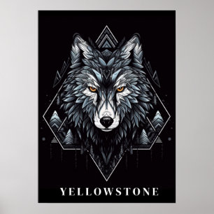 Yellowstone Wolf Poster Kunst