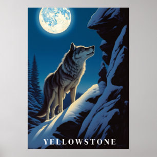 Yellowstone Wolf Poster Kunst