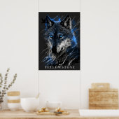 Yellowstone Wolf Poster Kunst (Keuken)