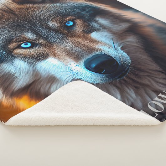 Yellowstone Wolf Sherpa Blanket Throw (3/4)