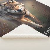 Yellowstone Wolf Sherpa Blanket Throw (3/4)