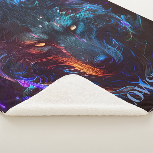 Yellowstone Wolf Sherpa Blanket Throw (3/4)