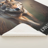 Yellowstone Wolf Sherpa Blanket Throw (3/4)