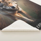 Yellowstone Wolf Sherpa Blanket Throw (3/4)