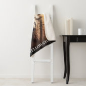 Yellowstone Wolf Sherpa Blanket Throw (In situ)