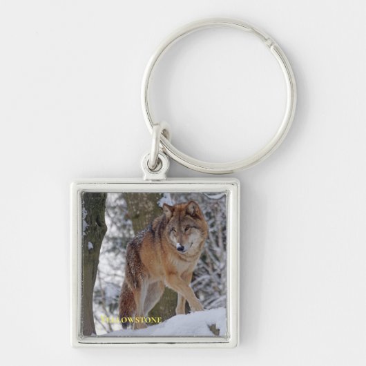 Yellowstone Wolf Sleutelhanger (Voorkant)