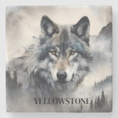 Yellowstone Wolf Stone Onderzetter (Voorkant)