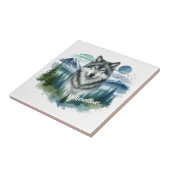 Yellowstone Wolf Tegeltje (Zijkant)