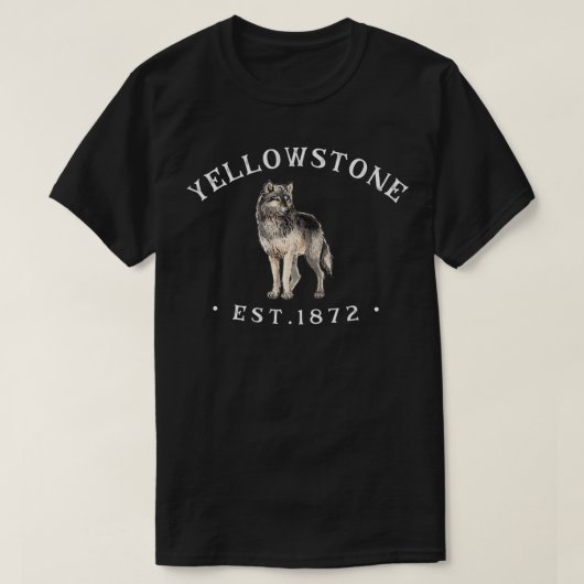 Yellowstone Wolf voor mannen T-shirt (Design voorkant)