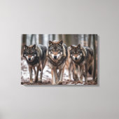 Yellowstone Wolves Canvas Kunst (Voorkant)