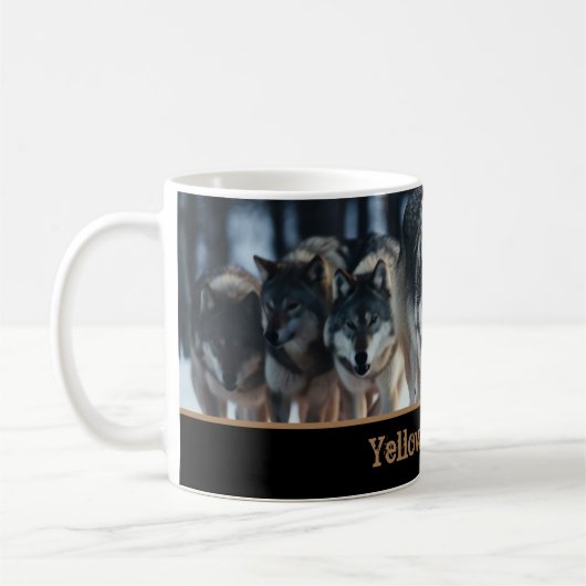 Yellowstone Wolves Coffee Mok (Links)