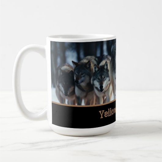 Yellowstone Wolves Coffee Mok (Links)