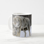 Yellowstone Wolves Coffee Mok (Voorkant links)