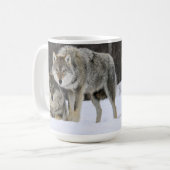 Yellowstone Wolves Coffee Mok (Voorkant links)