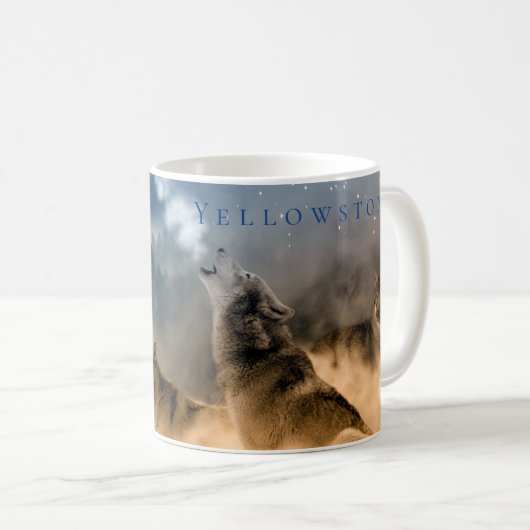 Yellowstone Wolves Coffee Mok (Voorkant rechts)