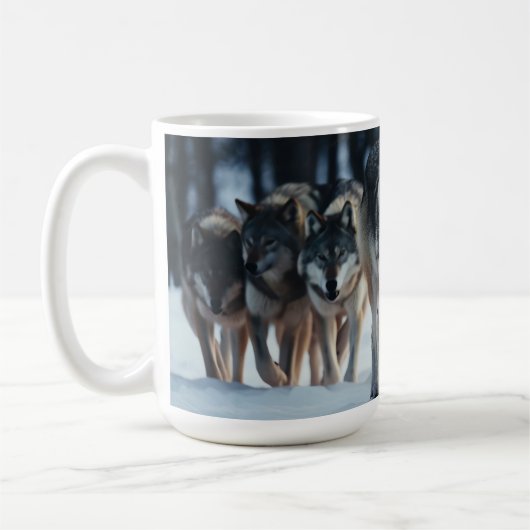 Yellowstone Wolves Coffee Mok (Links)