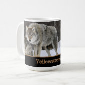 Yellowstone Wolves Coffee Mok (Voorkant links)