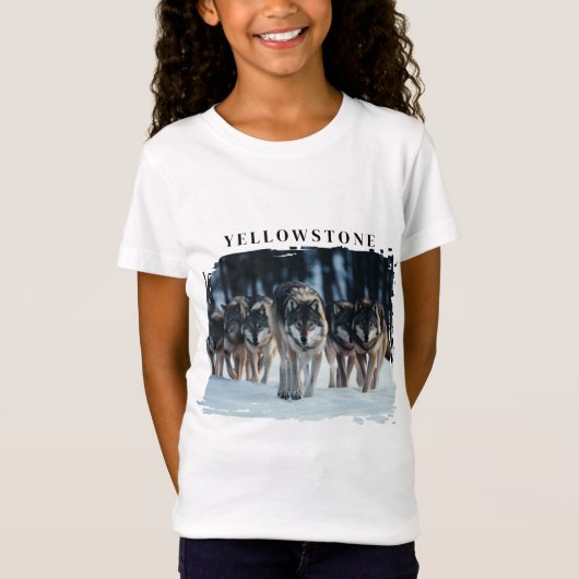 Yellowstone Wolves Kinder T-shirt (Voorkant)