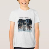 Yellowstone Wolves Kinder Tri-Blend Shirt (Voorkant)