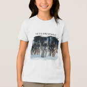 Yellowstone Wolves Kinder Tri-Blend Shirt (Voorkant)
