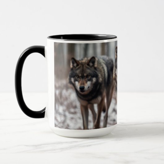 Yellowstone Wolves Koffie Mok Two-Tone (Links)