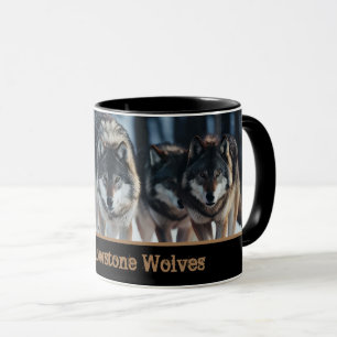 Yellowstone Wolves Koffie Mok Two-Tone