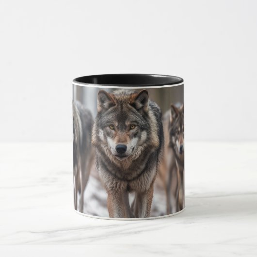 Yellowstone Wolves Koffie Mok Two-Tone (Midden)