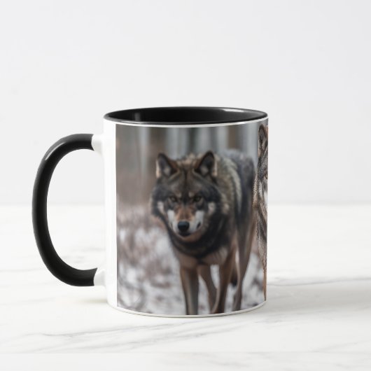 Yellowstone Wolves Koffie Mok Two-Tone (Links)