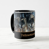 Yellowstone Wolves Koffie Mok Two-Tone (Voorkant links)