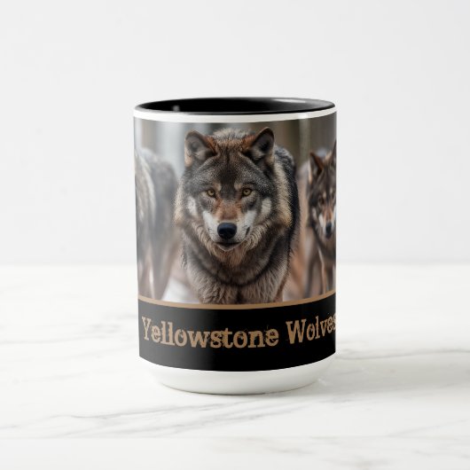 Yellowstone Wolves Koffie Mok Two-Tone (Midden)