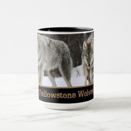 Yellowstone Wolves Koffie Mok Two-Tone (Midden)