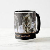 Yellowstone Wolves Koffie Mok Two-Tone (Voorkant rechts)