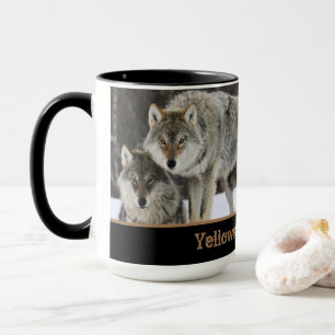 Yellowstone Wolves Koffie Mok Two-Tone