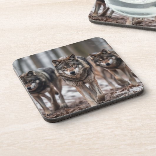 Yellowstone Wolves Onderzetter Set (Linkerzijde)