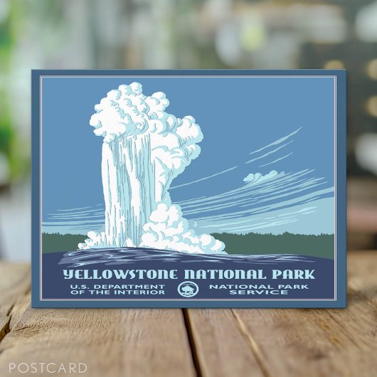 Yellowstone WPA-reis - oud getrouw Briefkaart