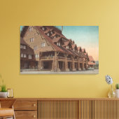 Yellowstone, WY - Entrance Old Faithful Inn Canvas Afdruk (Insitu (Woonkamer))