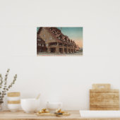 Yellowstone, WY - Entrance Old Faithful Inn Poster (Keuken)