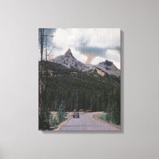 Yellowstone, WY - Index & Pilot Peaks, Cooke Canvas Afdruk (Voorkant)