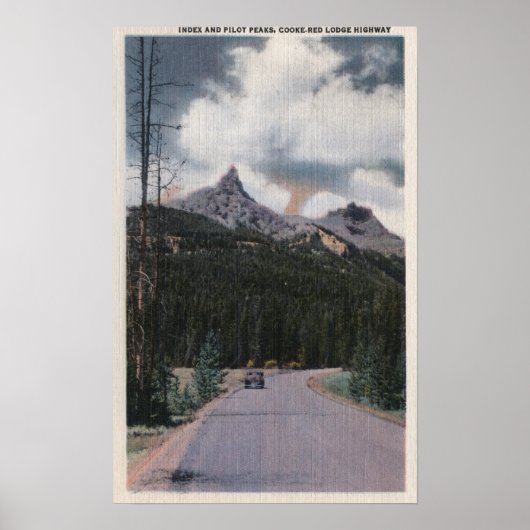Yellowstone, WY - Index & Pilot Peaks, Cooke Poster (Voorkant)