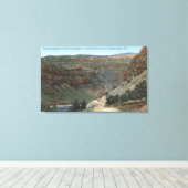 Yellowstone, WY - Yellowstone Highway and Wind 2 Canvas Afdruk (Insitu (Houten vloer))
