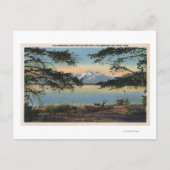Yellowstone, WY - Yellowstone Lake en Colter Briefkaart (Voorkant)