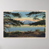 Yellowstone, WY - Yellowstone Lake en Colter Poster (Voorkant)