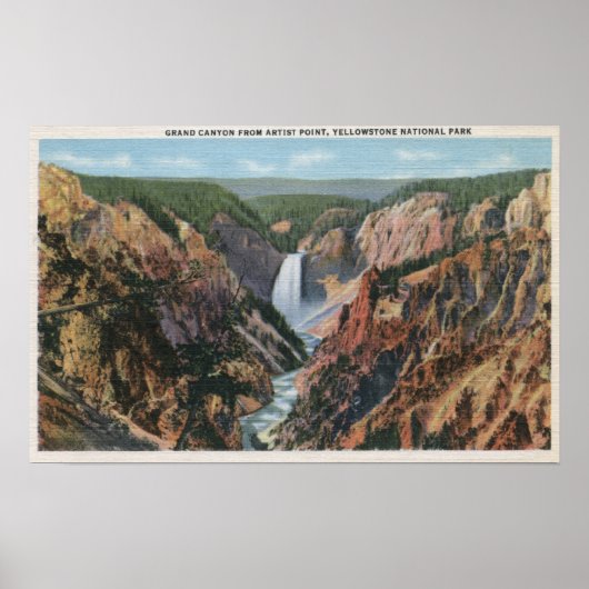 Yellowstone, WYfrom Artist's Point Poster (Voorkant)