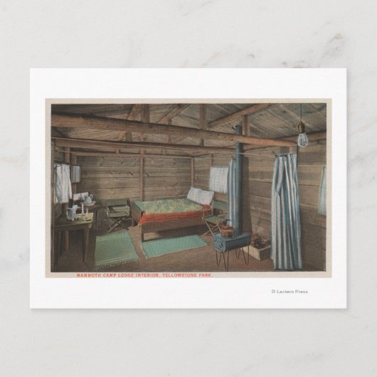 Yellowstone, WYInterior Uitzicht of Mammoth Camp Briefkaart (Voorkant)