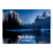 Yellowstone Wyoming Christmas Kaart (Voorkant Horizontaal)